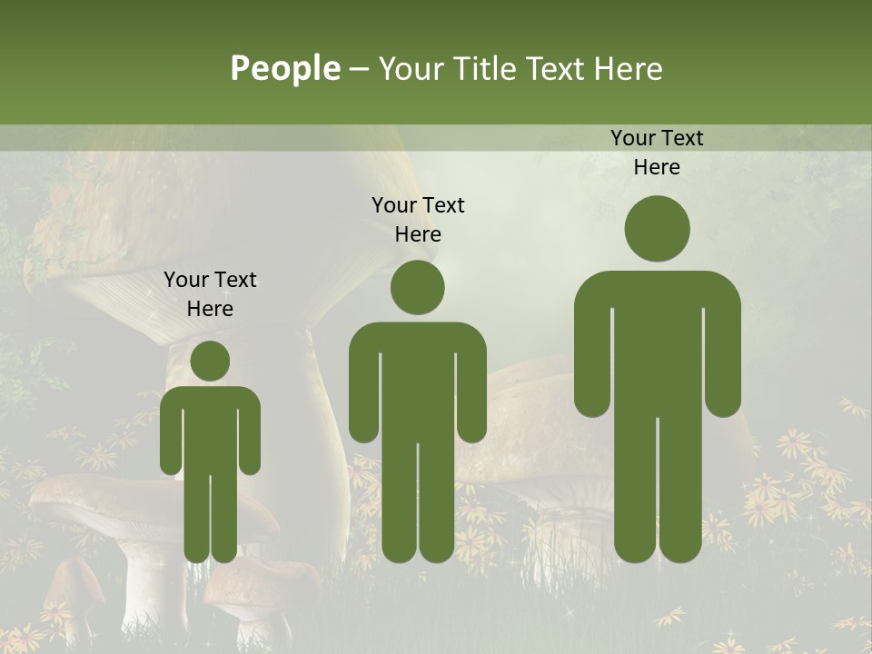 Grzyb Trawa Zielony PowerPoint Template