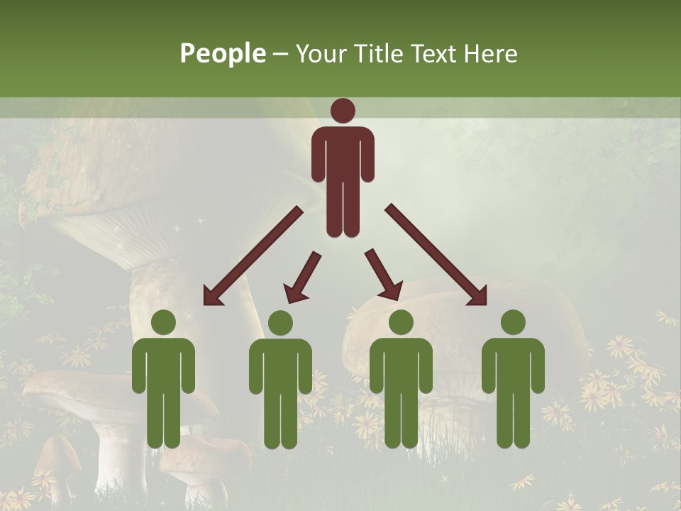 Grzyb Trawa Zielony PowerPoint Template