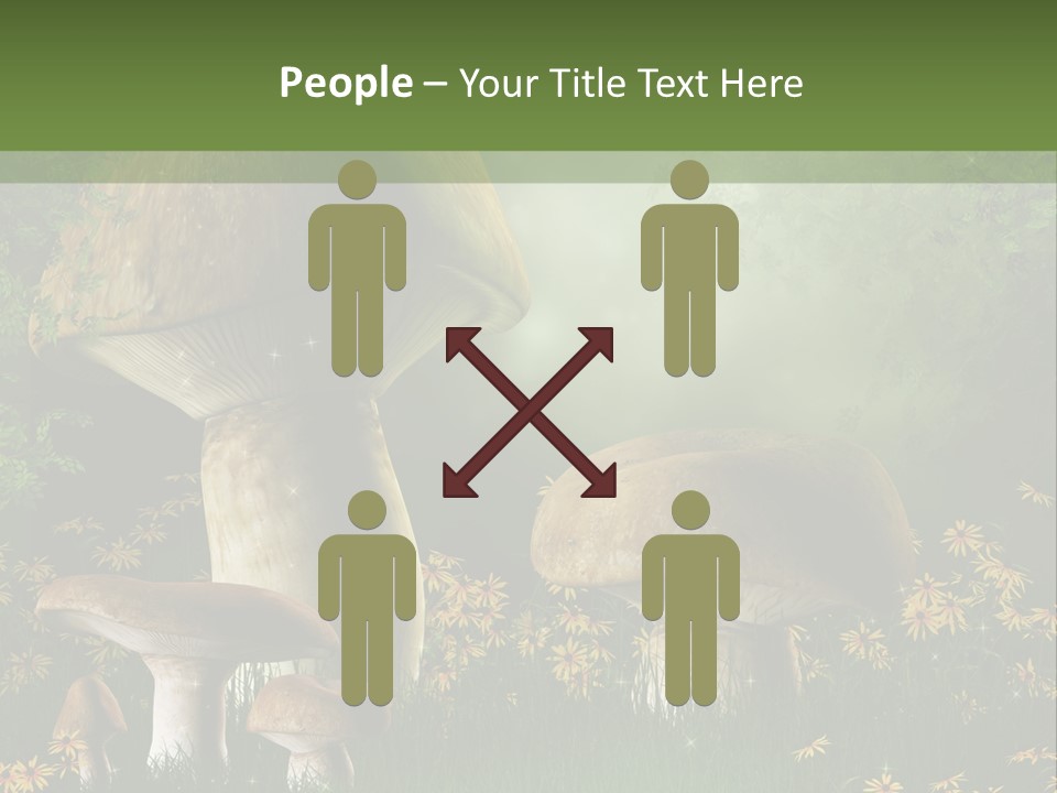 Grzyb Trawa Zielony PowerPoint Template