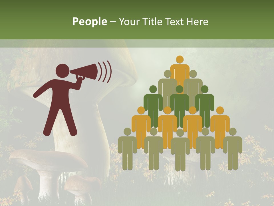 Grzyb Trawa Zielony PowerPoint Template