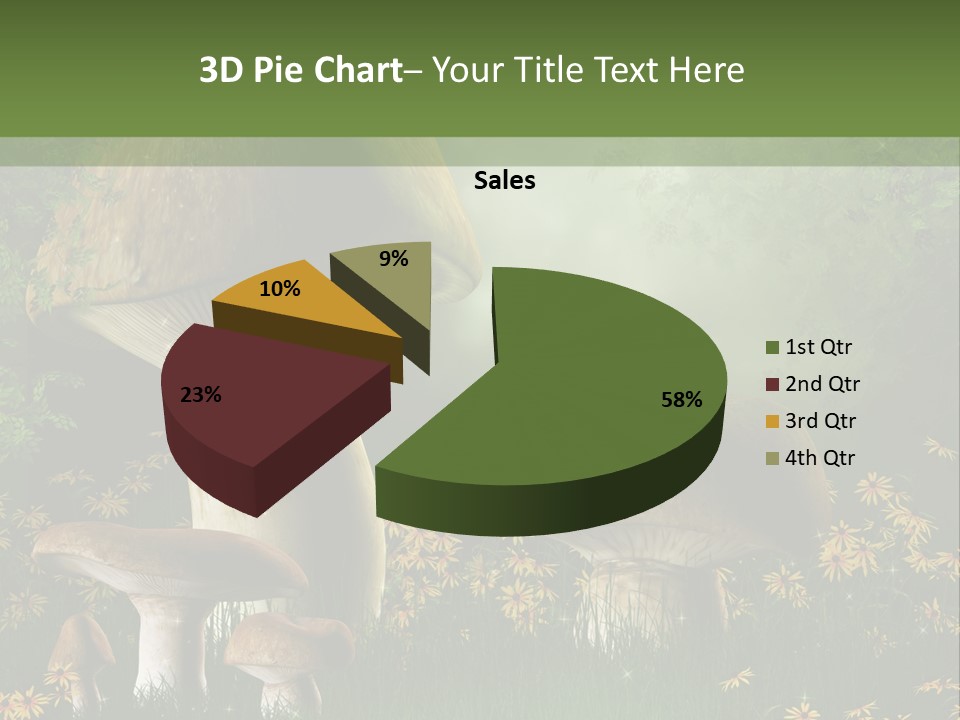 Grzyb Trawa Zielony PowerPoint Template
