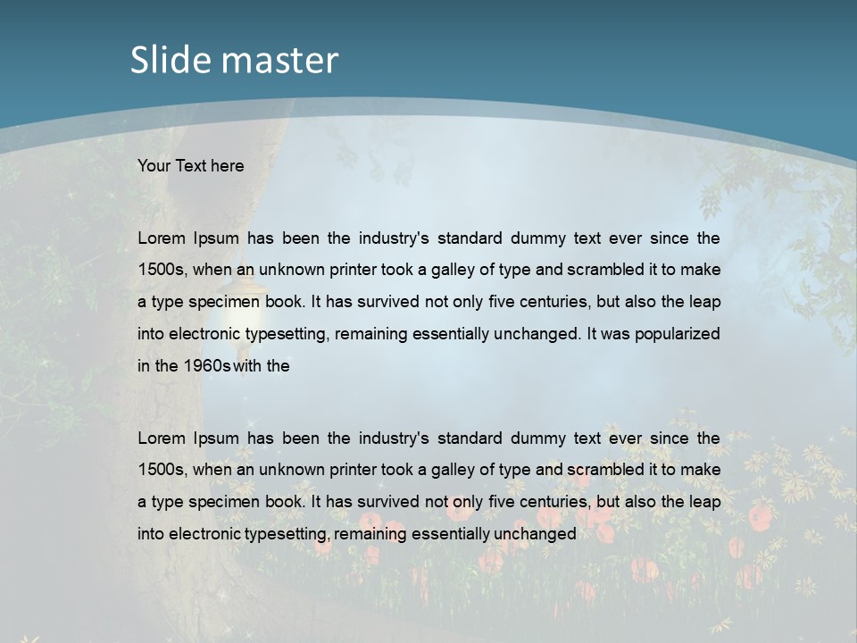 Zaczarowany Polana Las PowerPoint Template