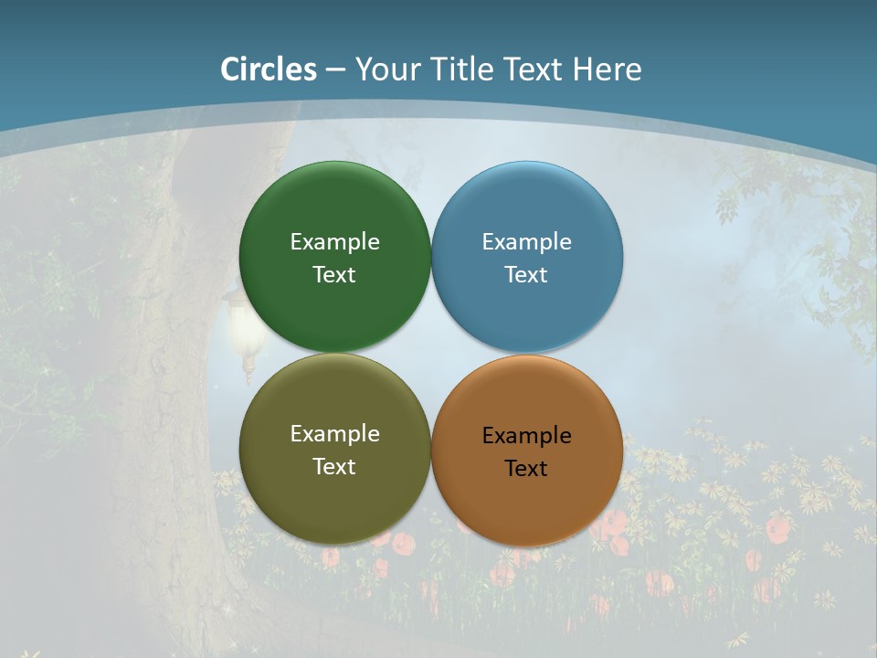 Zaczarowany Polana Las PowerPoint Template