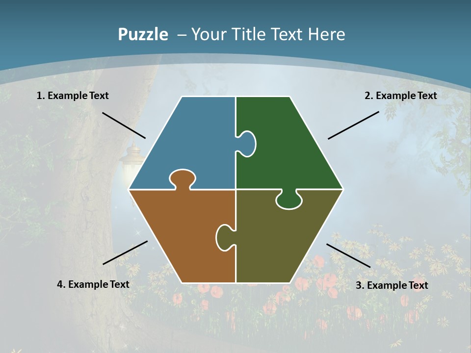 Zaczarowany Polana Las PowerPoint Template