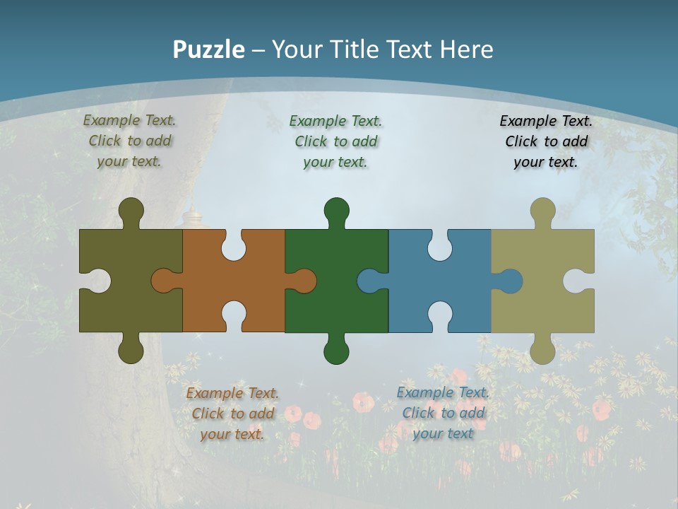 Zaczarowany Polana Las PowerPoint Template