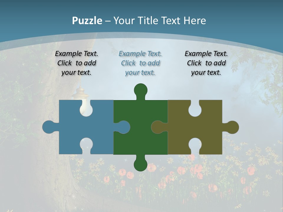 Zaczarowany Polana Las PowerPoint Template