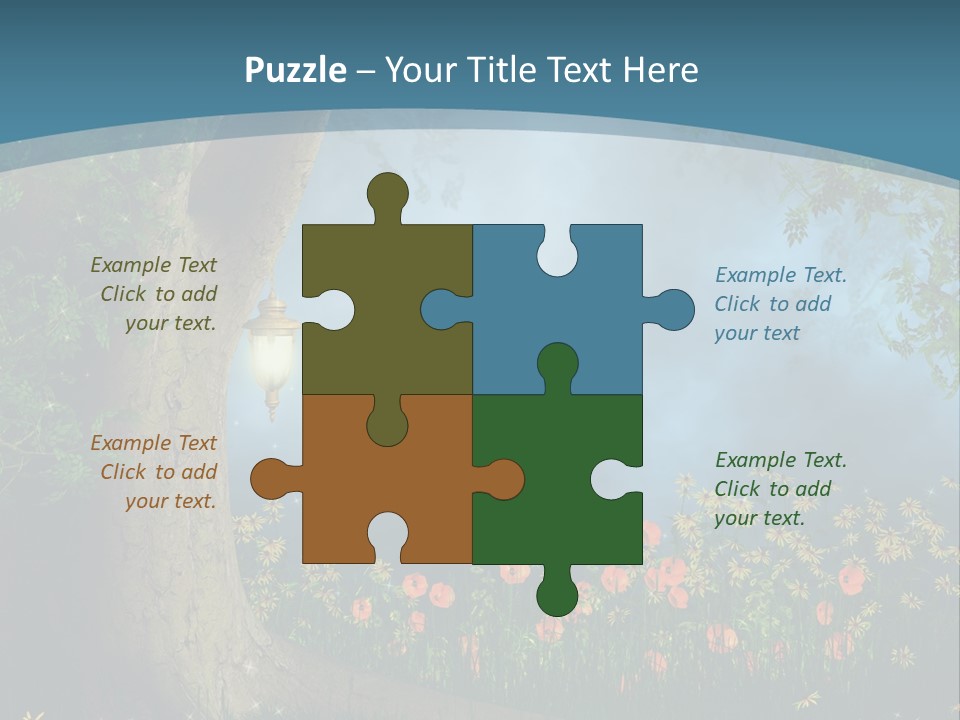 Zaczarowany Polana Las PowerPoint Template
