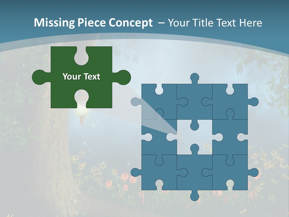 Zaczarowany Polana Las PowerPoint Template