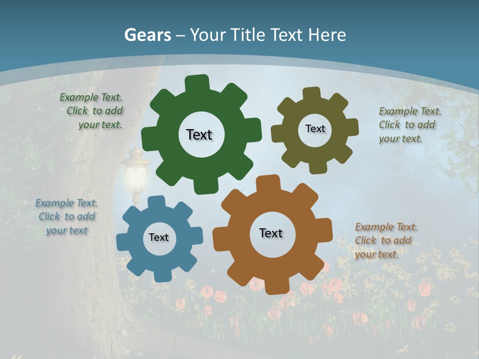 Zaczarowany Polana Las PowerPoint Template