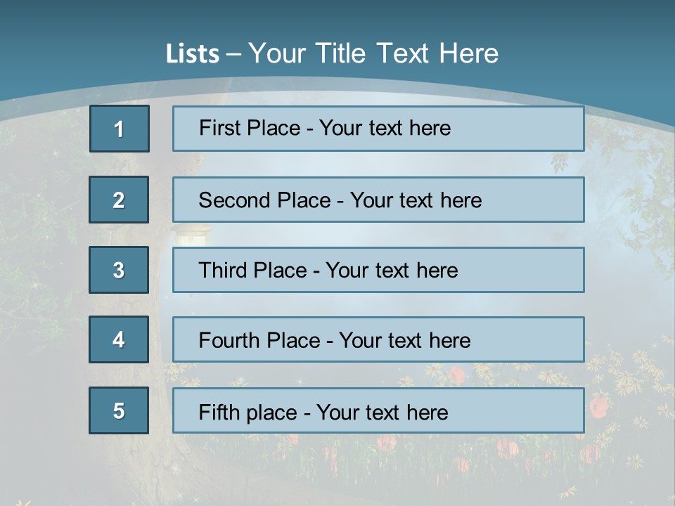 Zaczarowany Polana Las PowerPoint Template