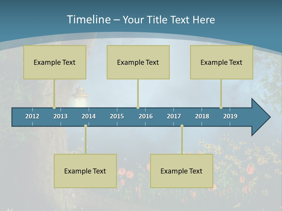 Zaczarowany Polana Las PowerPoint Template