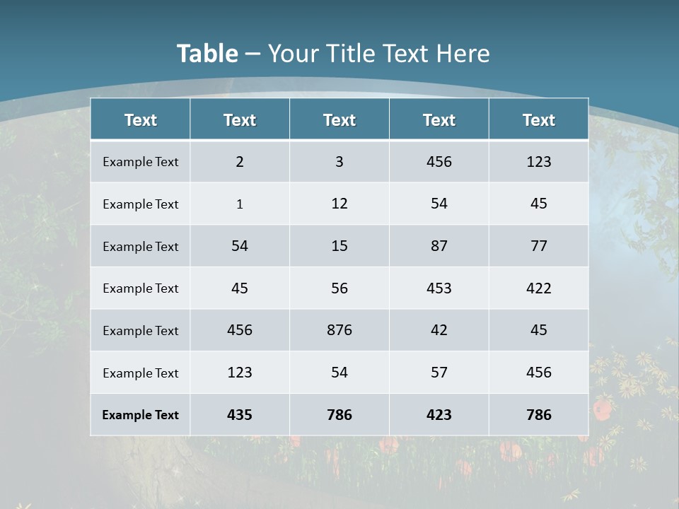 Zaczarowany Polana Las PowerPoint Template