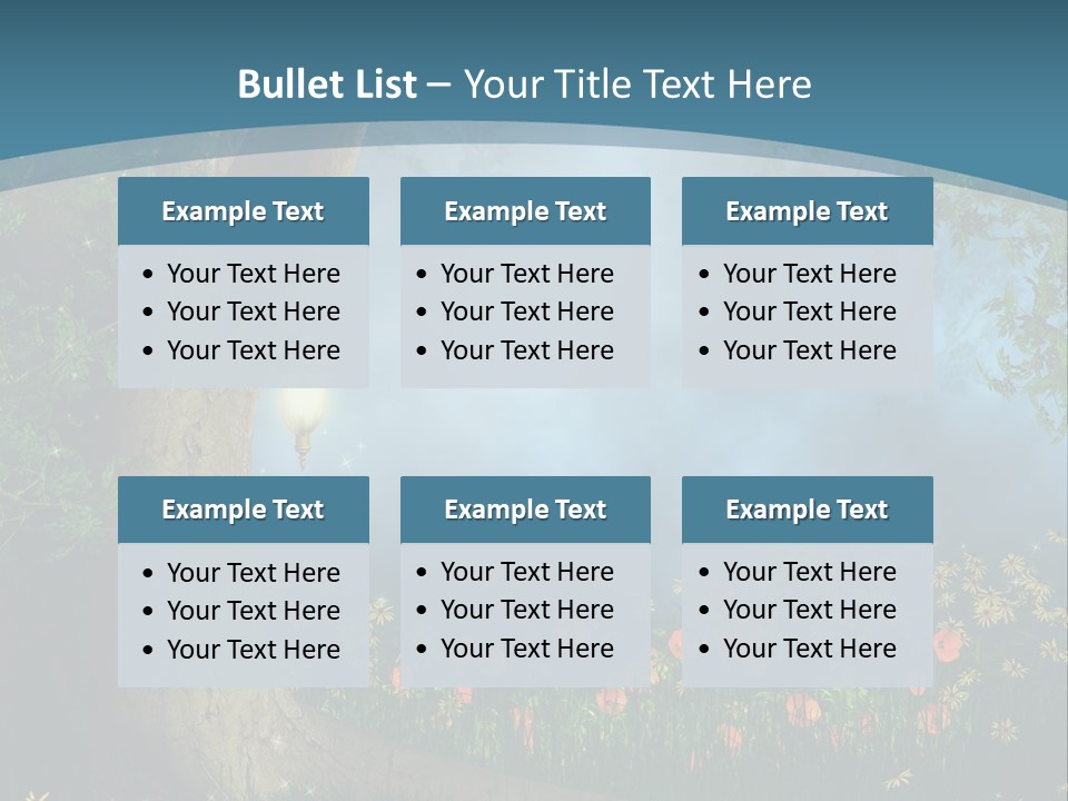 Zaczarowany Polana Las PowerPoint Template