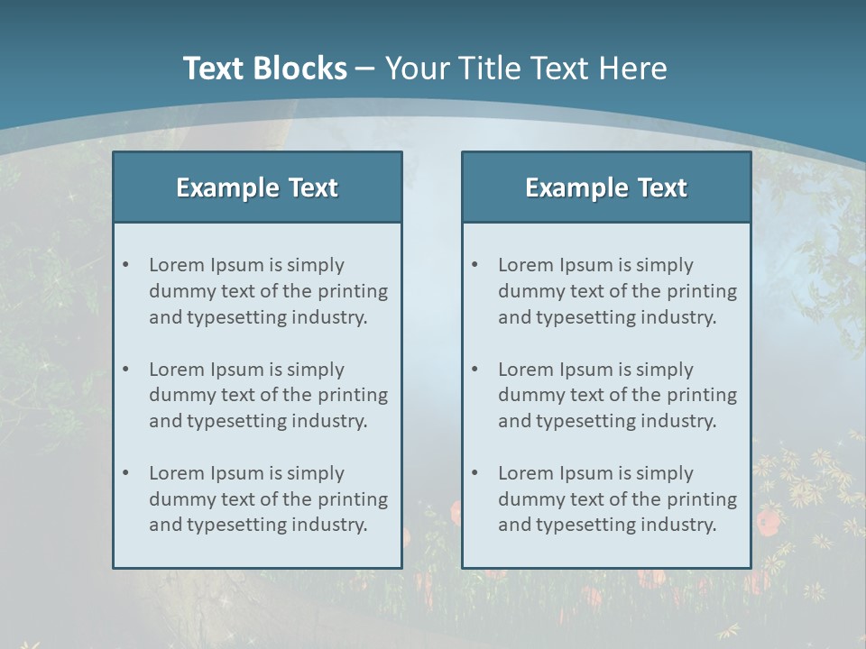 Zaczarowany Polana Las PowerPoint Template