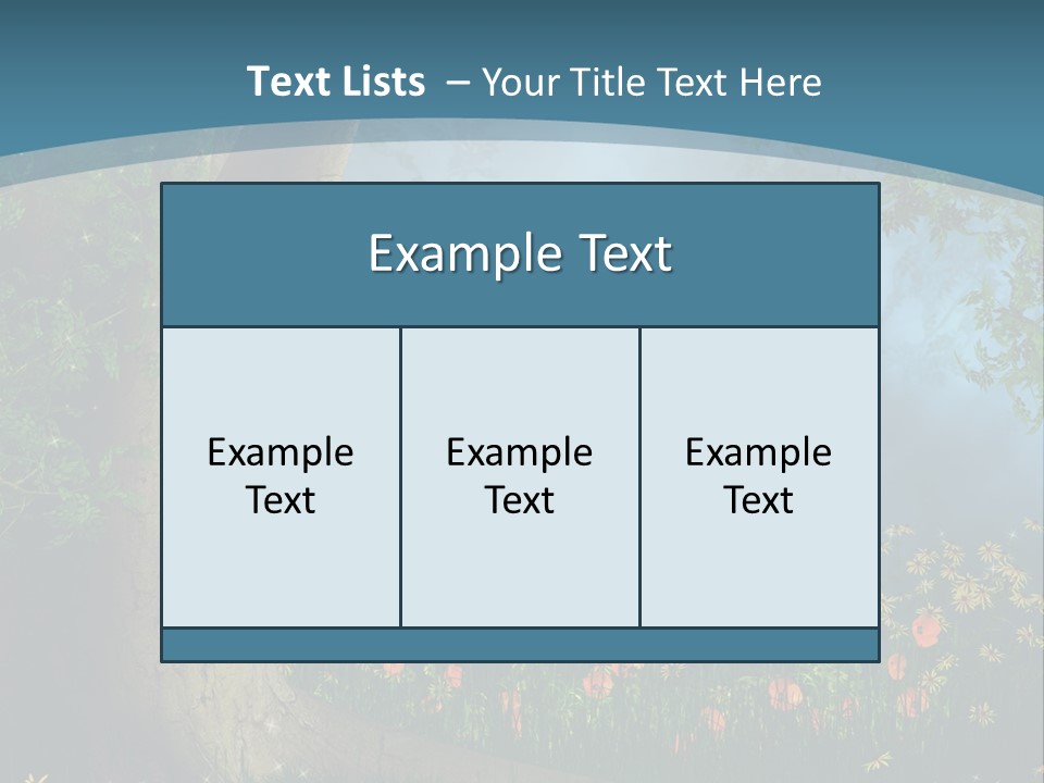 Zaczarowany Polana Las PowerPoint Template