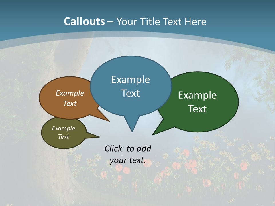 Zaczarowany Polana Las PowerPoint Template