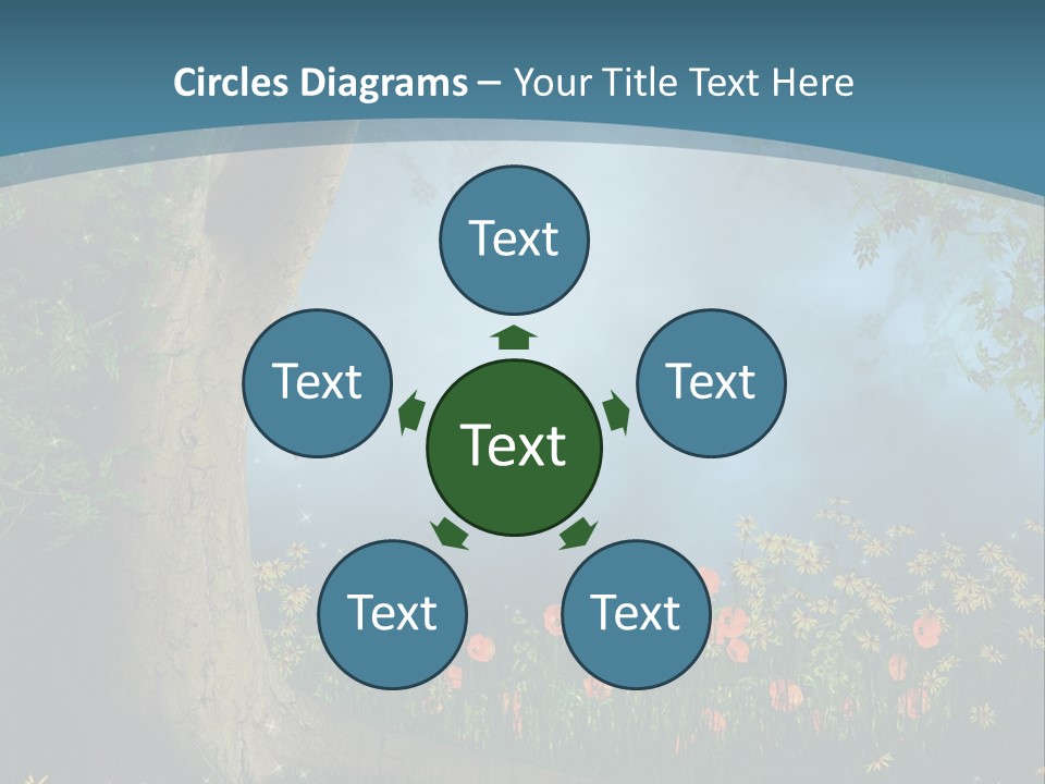 Zaczarowany Polana Las PowerPoint Template