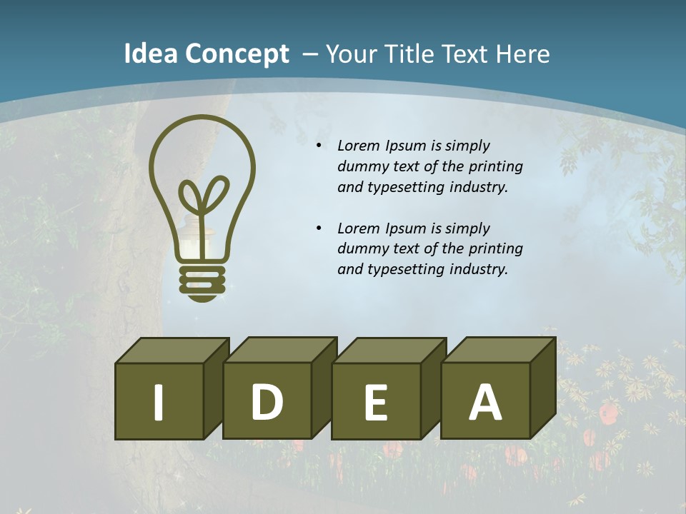 Zaczarowany Polana Las PowerPoint Template