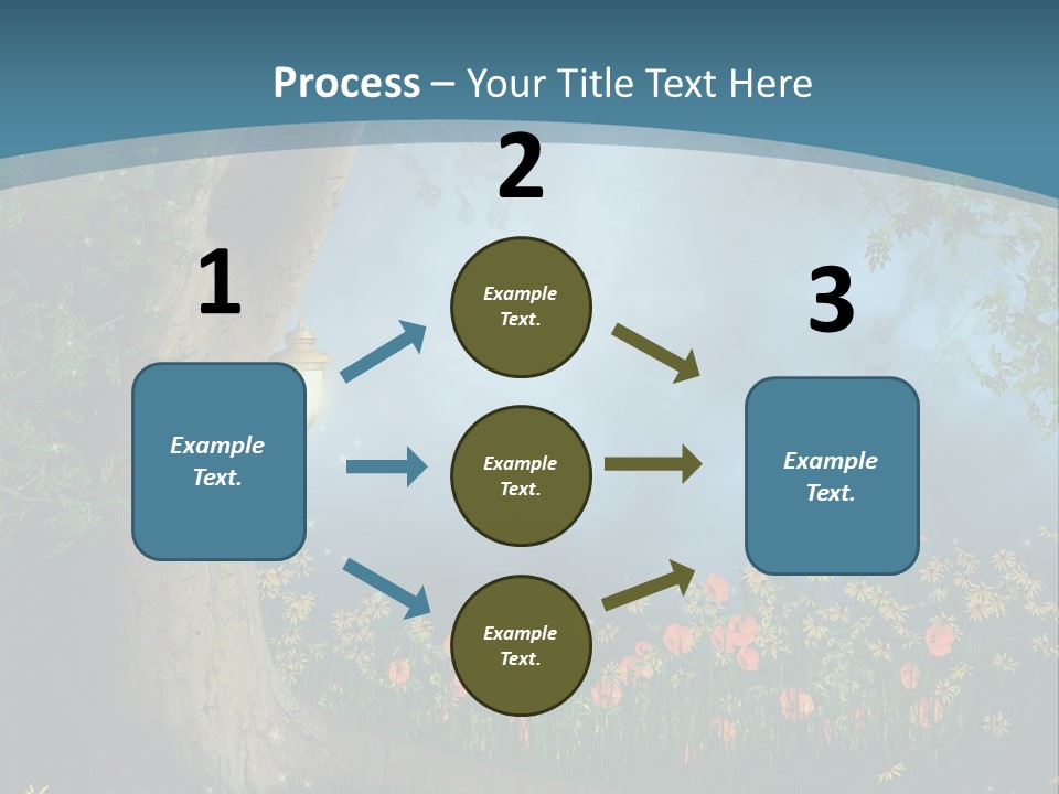 Zaczarowany Polana Las PowerPoint Template