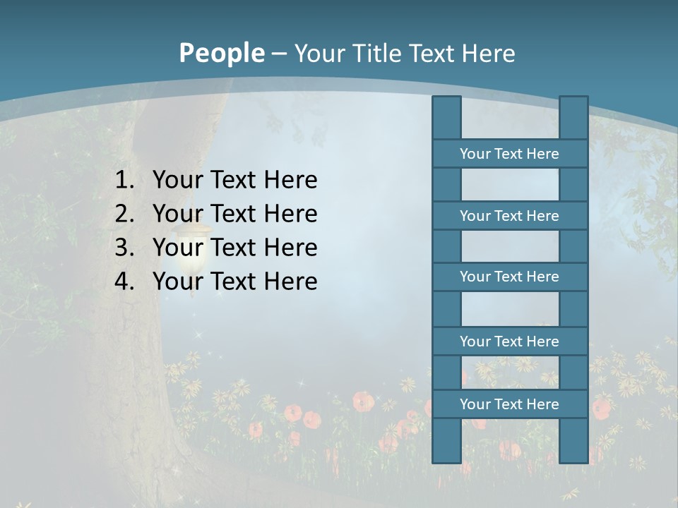 Zaczarowany Polana Las PowerPoint Template