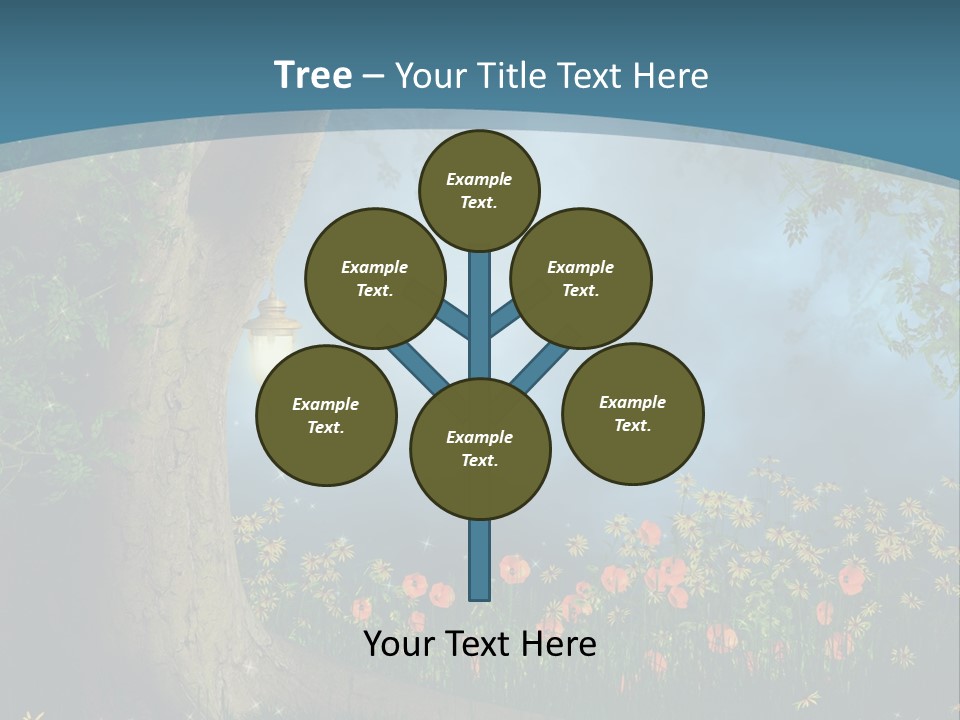 Zaczarowany Polana Las PowerPoint Template