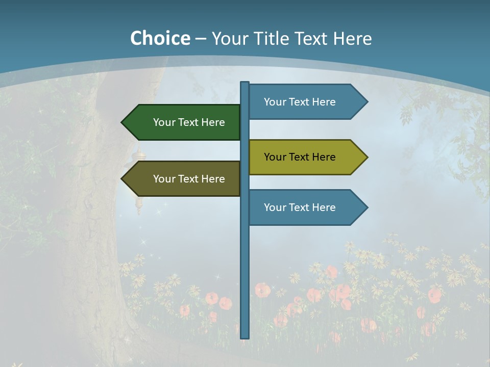 Zaczarowany Polana Las PowerPoint Template