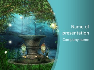 Lampion Latarnia Magiczny PowerPoint Template