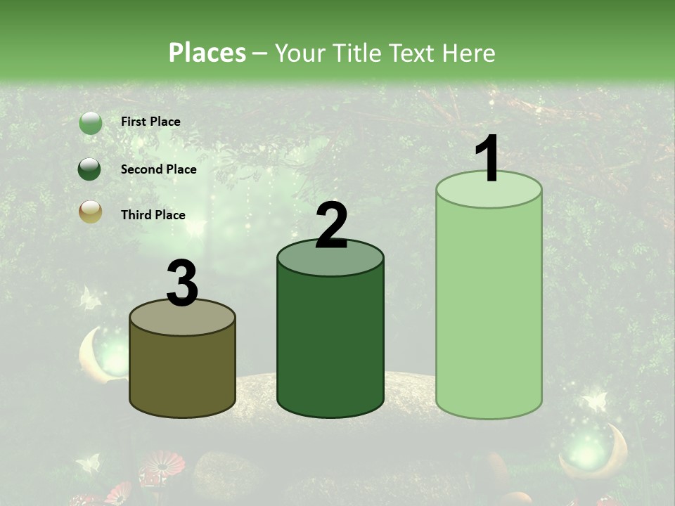 Magiczny Kamie Kwiat PowerPoint Template