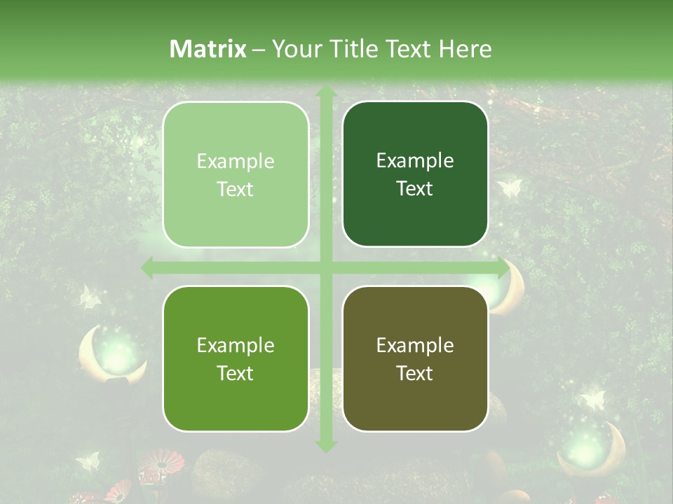 Magiczny Kamie Kwiat PowerPoint Template