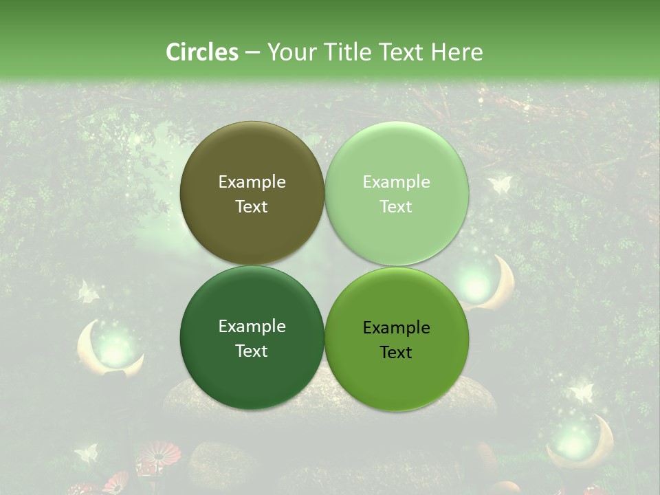 Magiczny Kamie Kwiat PowerPoint Template