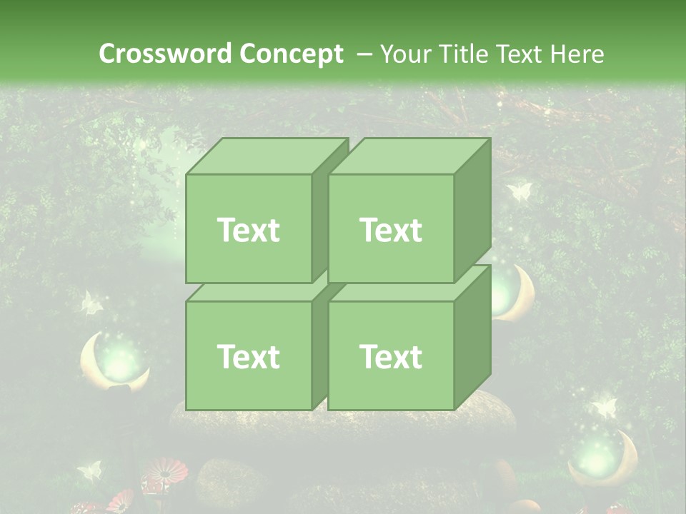 Magiczny Kamie Kwiat PowerPoint Template