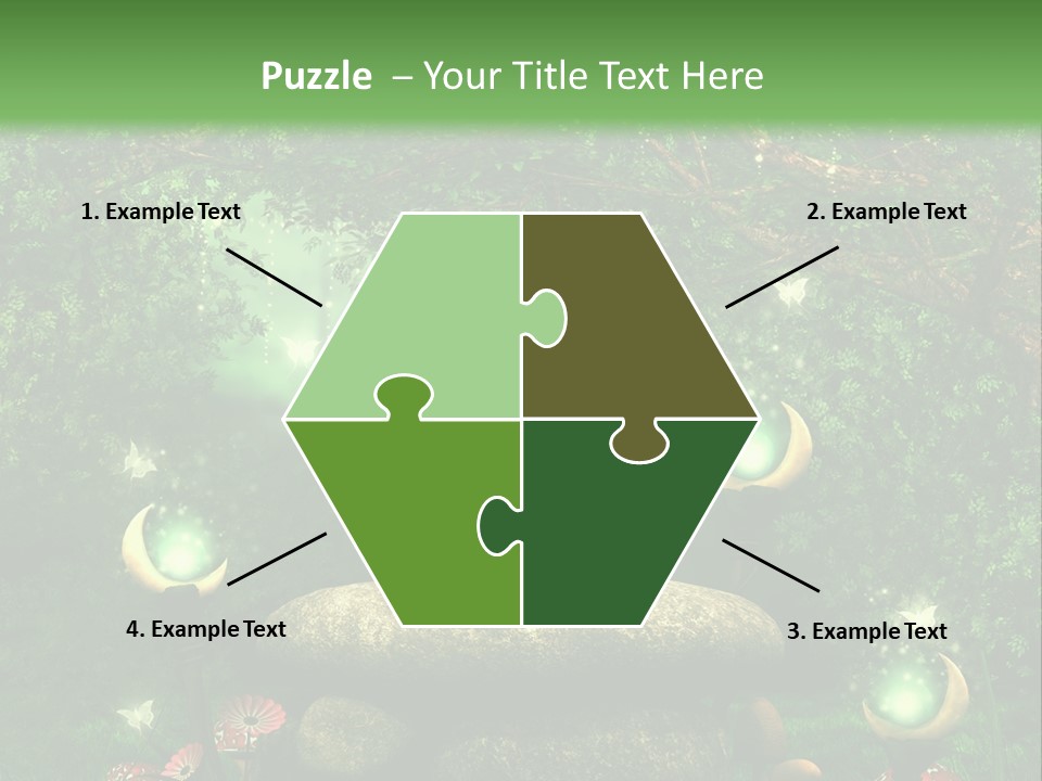 Magiczny Kamie Kwiat PowerPoint Template