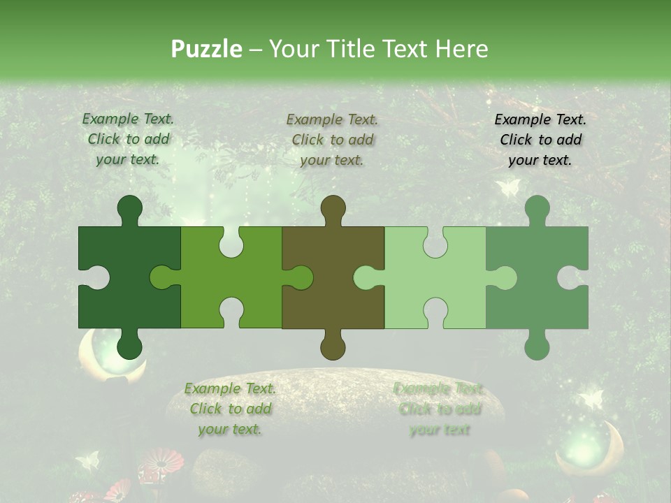 Magiczny Kamie Kwiat PowerPoint Template