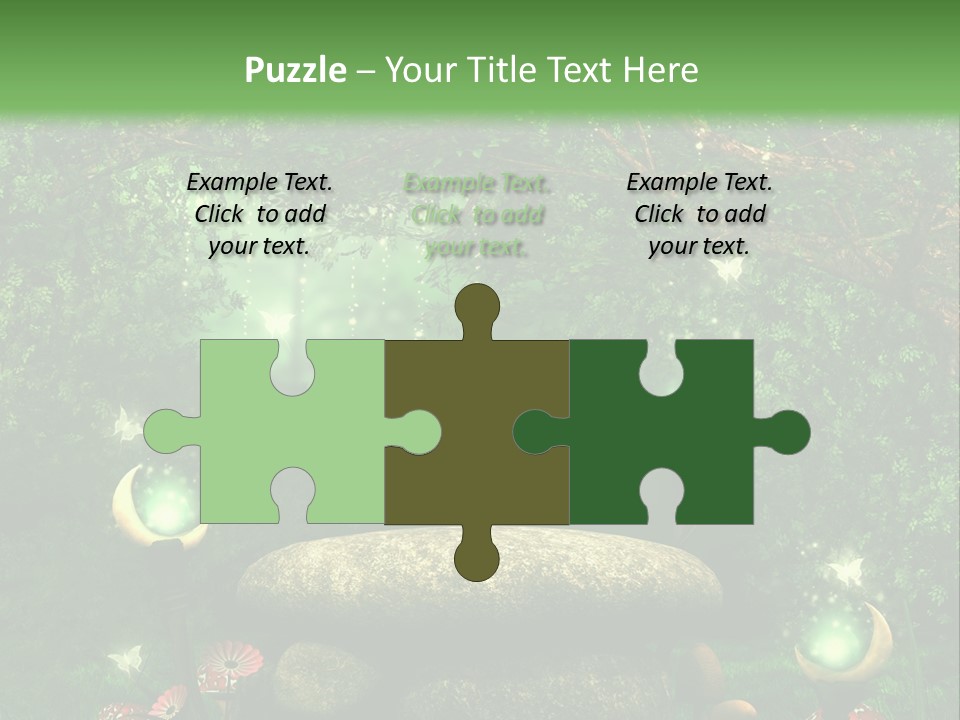 Magiczny Kamie Kwiat PowerPoint Template