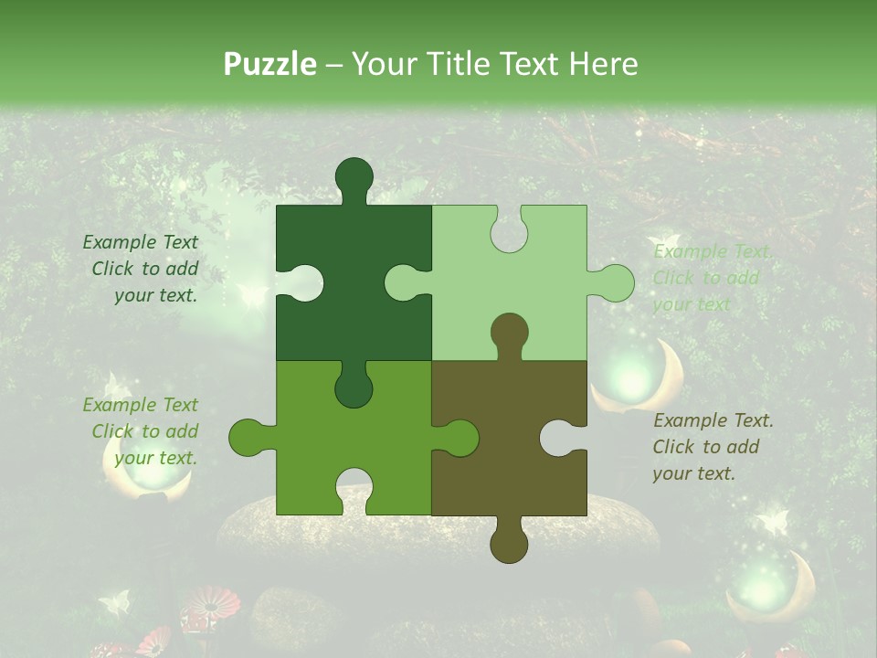 Magiczny Kamie Kwiat PowerPoint Template