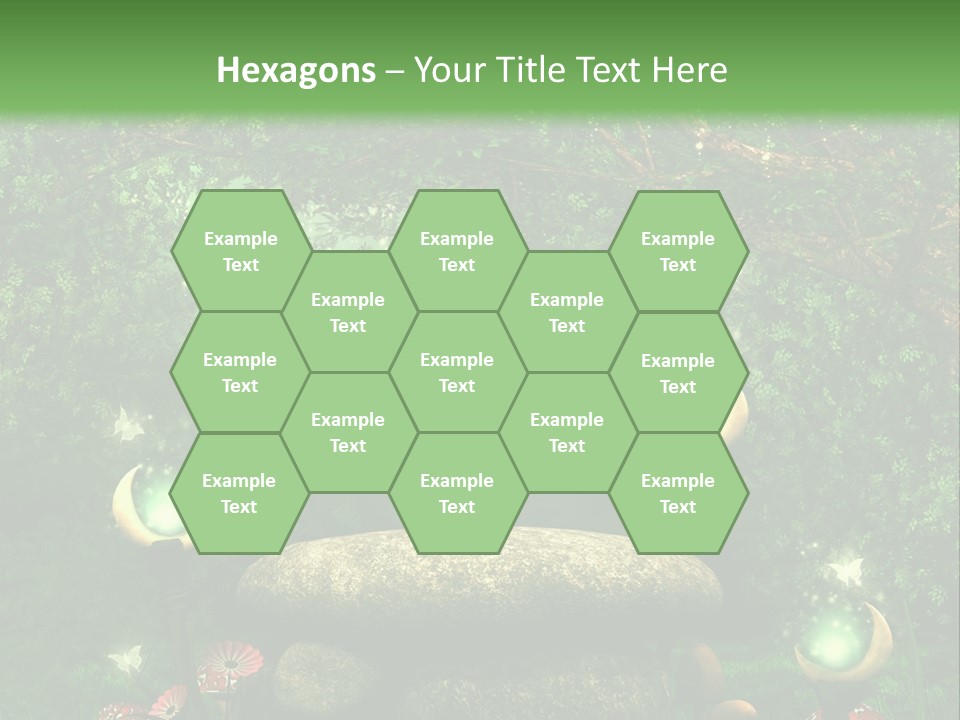 Magiczny Kamie Kwiat PowerPoint Template