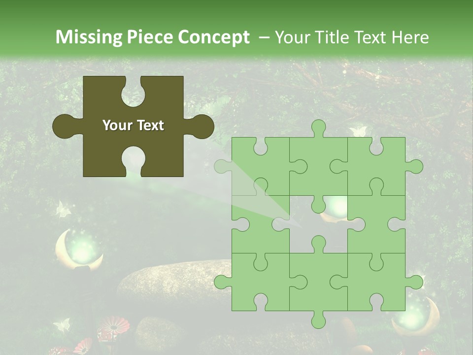 Magiczny Kamie Kwiat PowerPoint Template