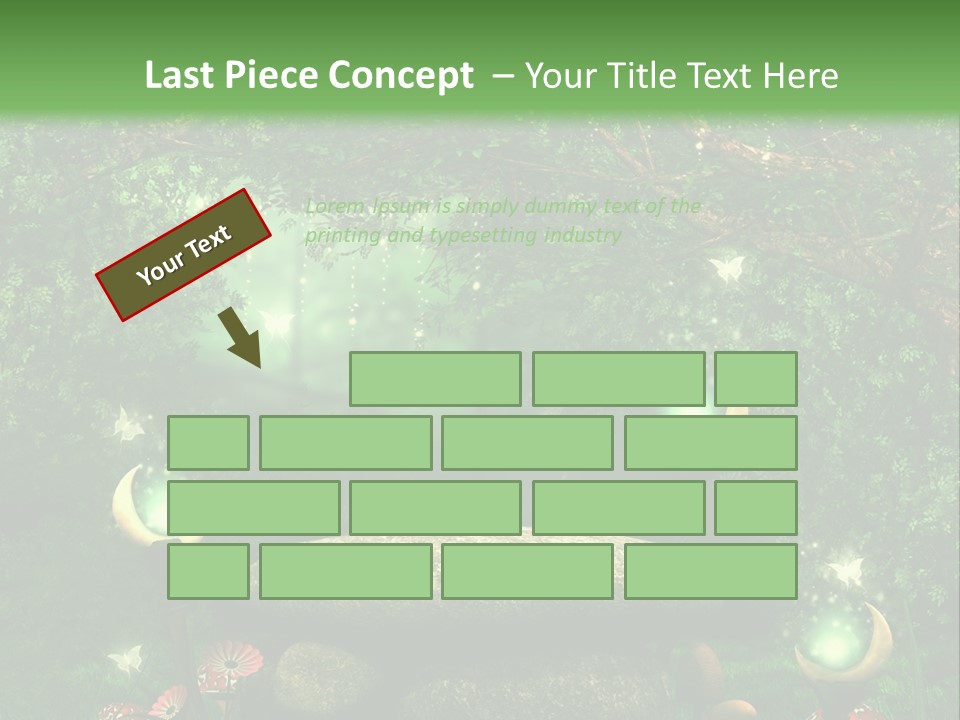 Magiczny Kamie Kwiat PowerPoint Template
