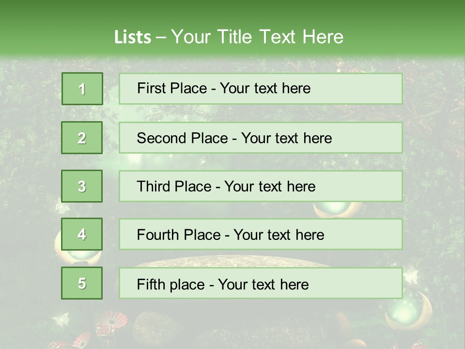 Magiczny Kamie Kwiat PowerPoint Template