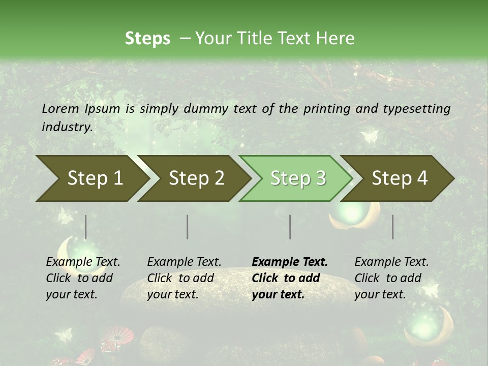 Magiczny Kamie Kwiat PowerPoint Template