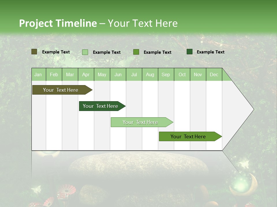 Magiczny Kamie Kwiat PowerPoint Template