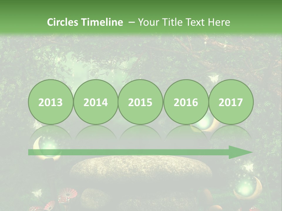 Magiczny Kamie Kwiat PowerPoint Template