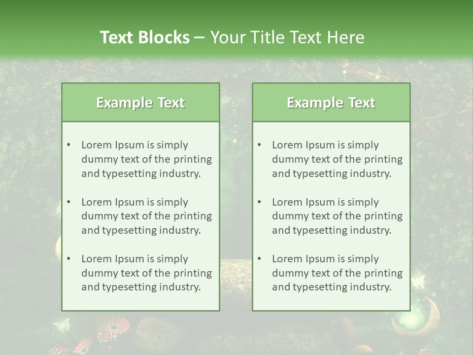 Magiczny Kamie Kwiat PowerPoint Template