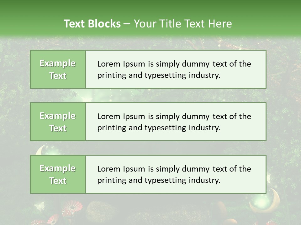 Magiczny Kamie Kwiat PowerPoint Template