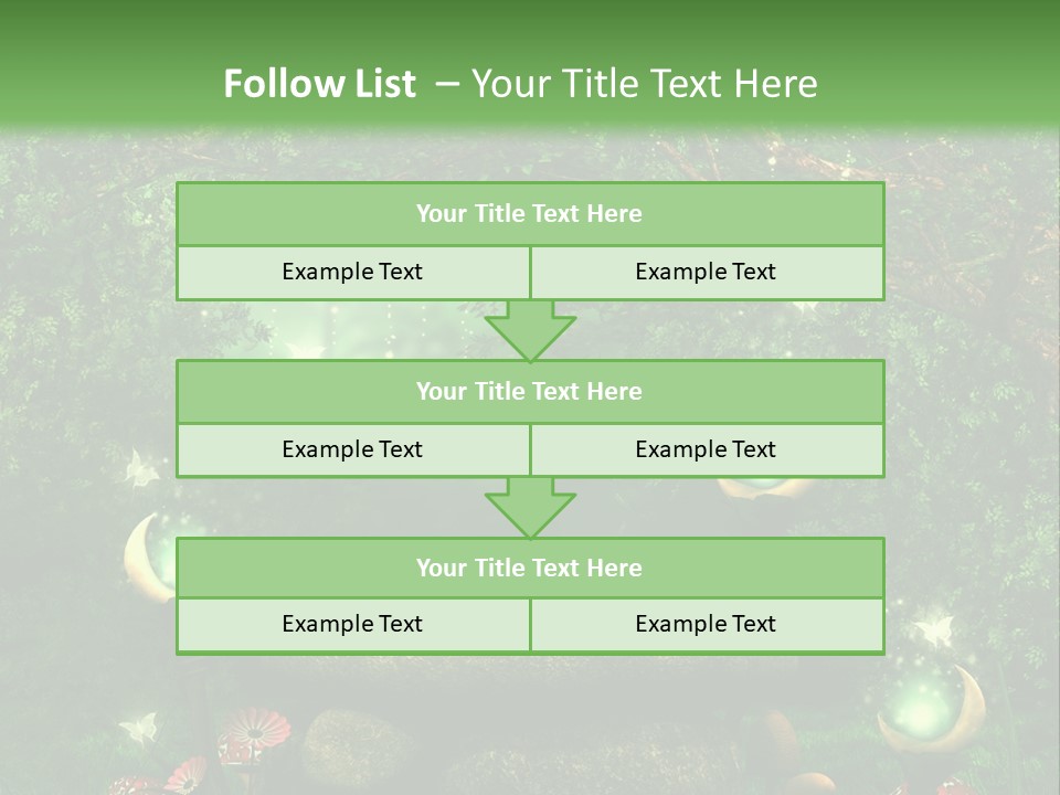 Magiczny Kamie Kwiat PowerPoint Template