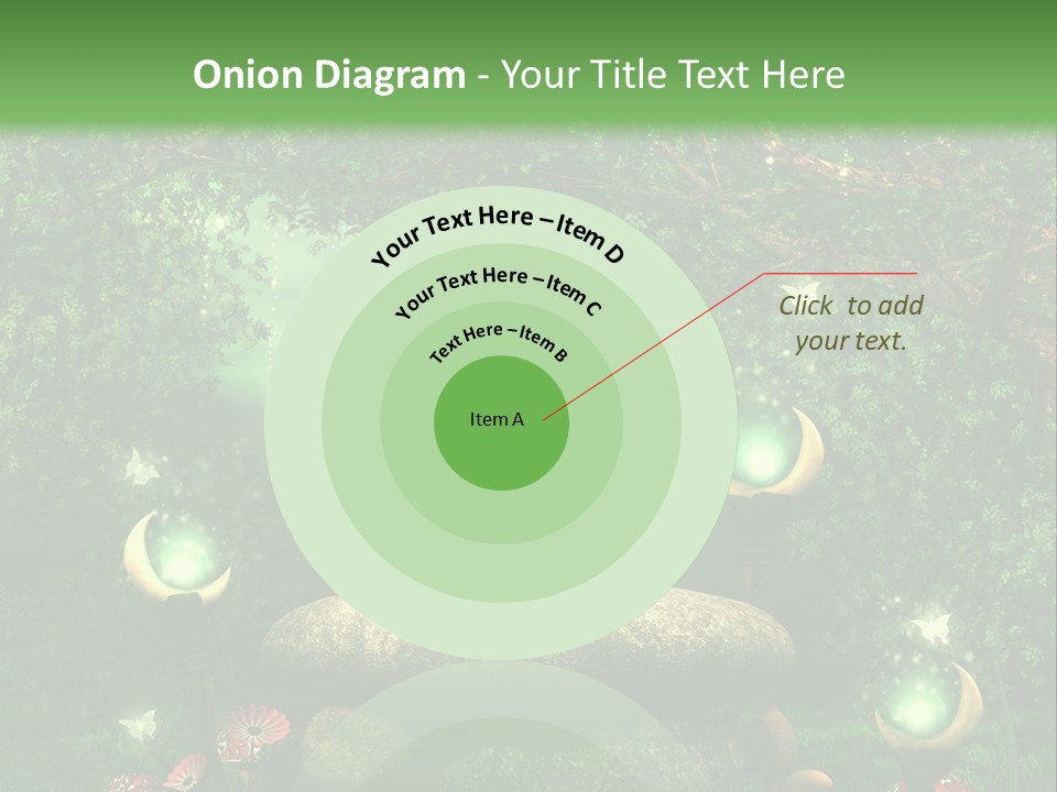 Magiczny Kamie Kwiat PowerPoint Template