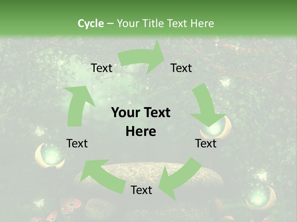 Magiczny Kamie Kwiat PowerPoint Template