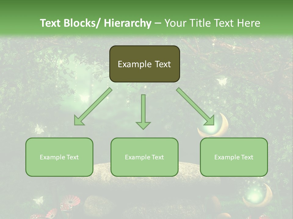 Magiczny Kamie Kwiat PowerPoint Template