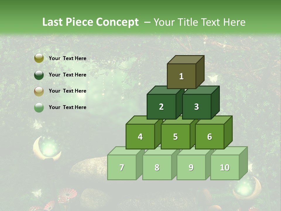 Magiczny Kamie Kwiat PowerPoint Template