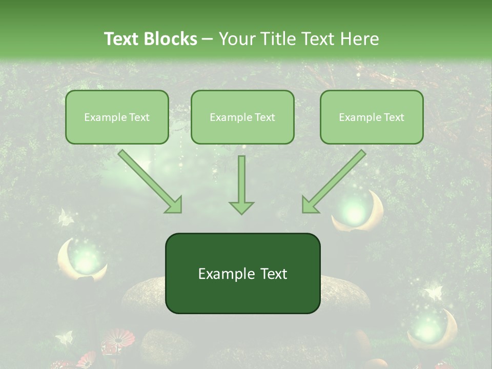 Magiczny Kamie Kwiat PowerPoint Template